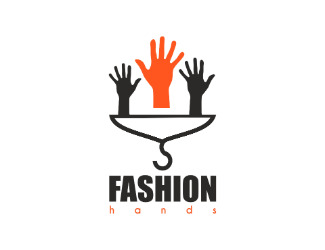 Projekt graficzny logo dla firmy online fashion hands